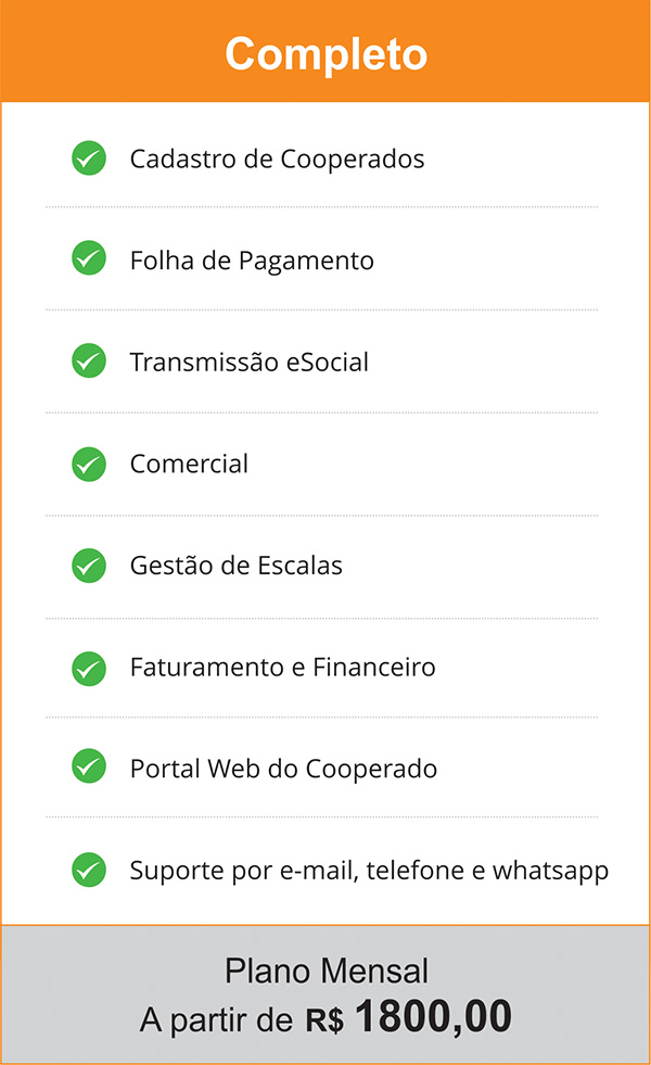 Technoplus Soluções em TI - Coopsaude - Plano Completo - Box Technoplus Soluções em TI - Coopsaude - Plano Completo